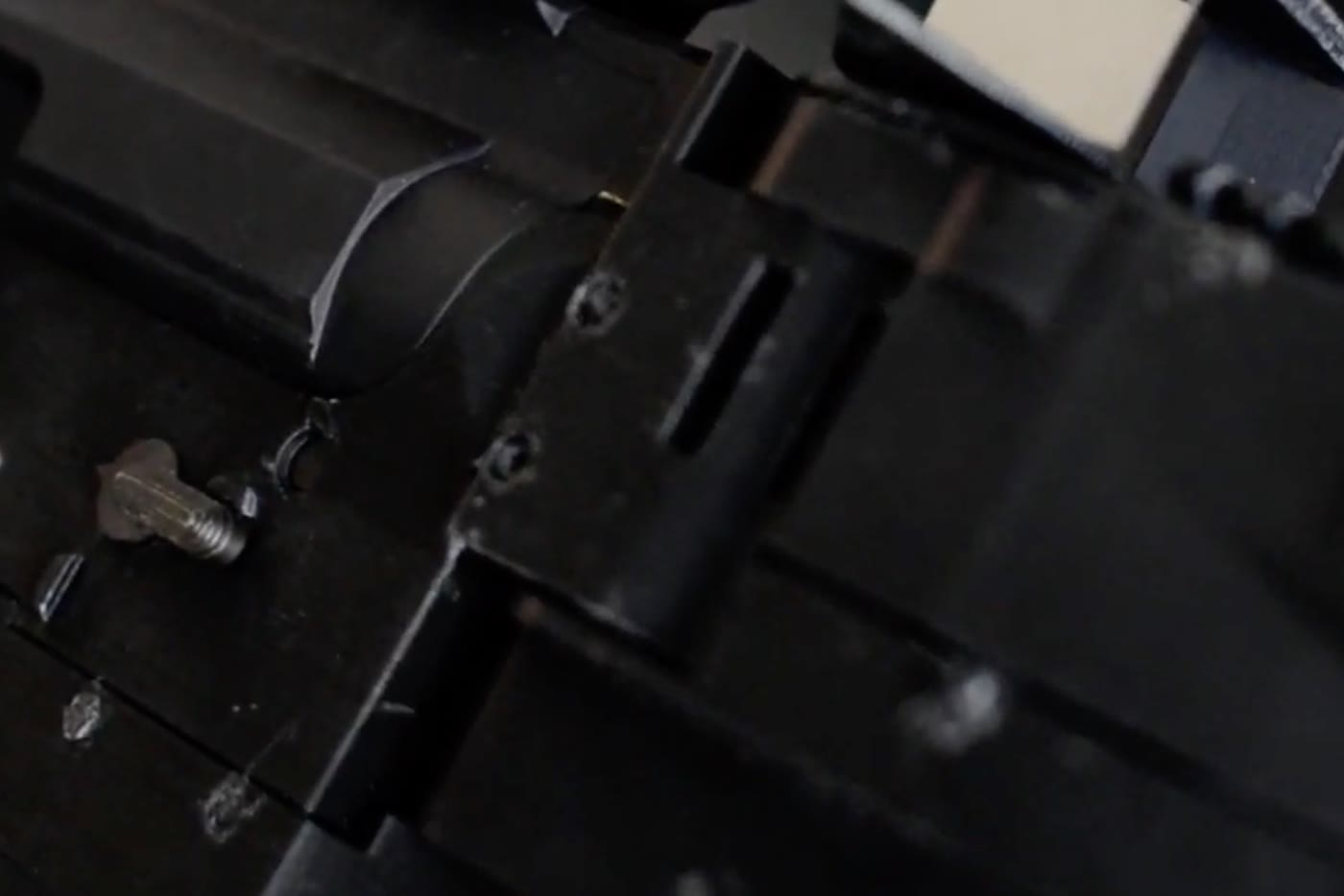 Detail of the RedEagle prototype upper receiver and rail